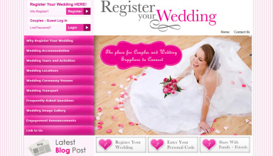 Register Your Wedding Home Page